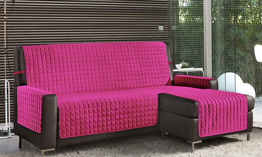 Image 16: Omkeerbare gewatteerde bankhoes