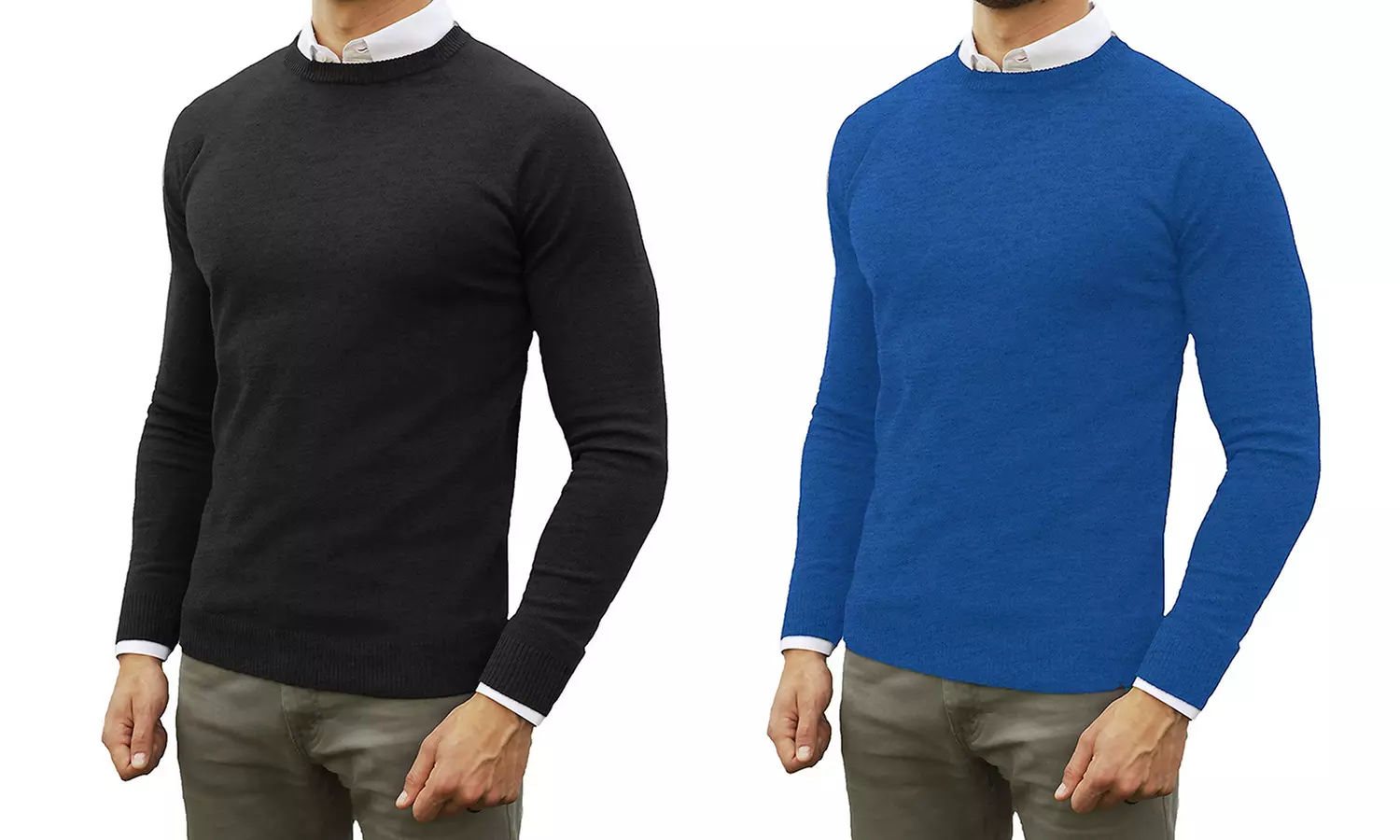 Set di 2 maglioncini girocollo in cashmere e lana