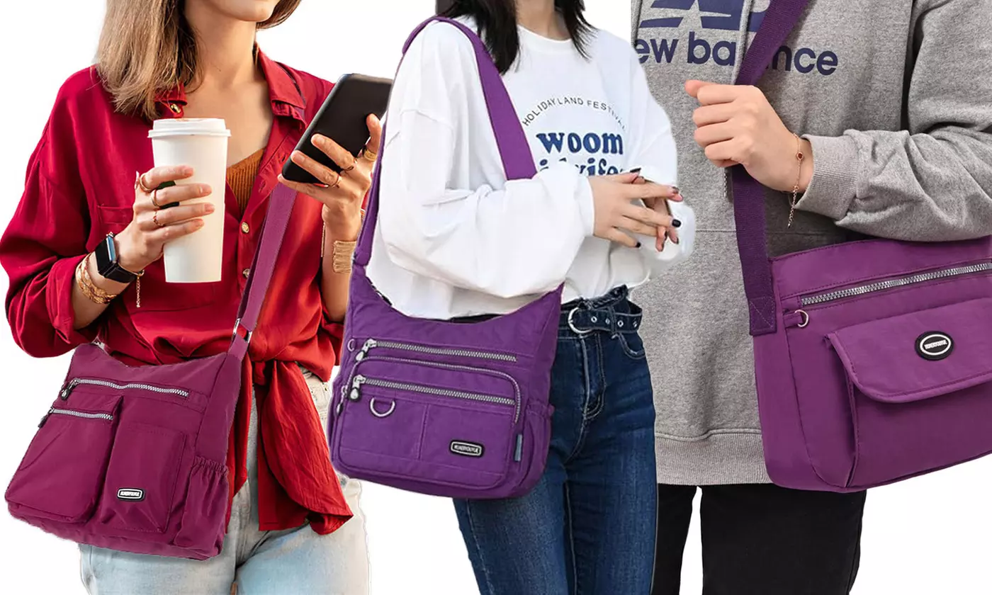 ItBelongs2U Women Nylon Waterproof Shoulder Messenger Lightweight Crossbody Bag