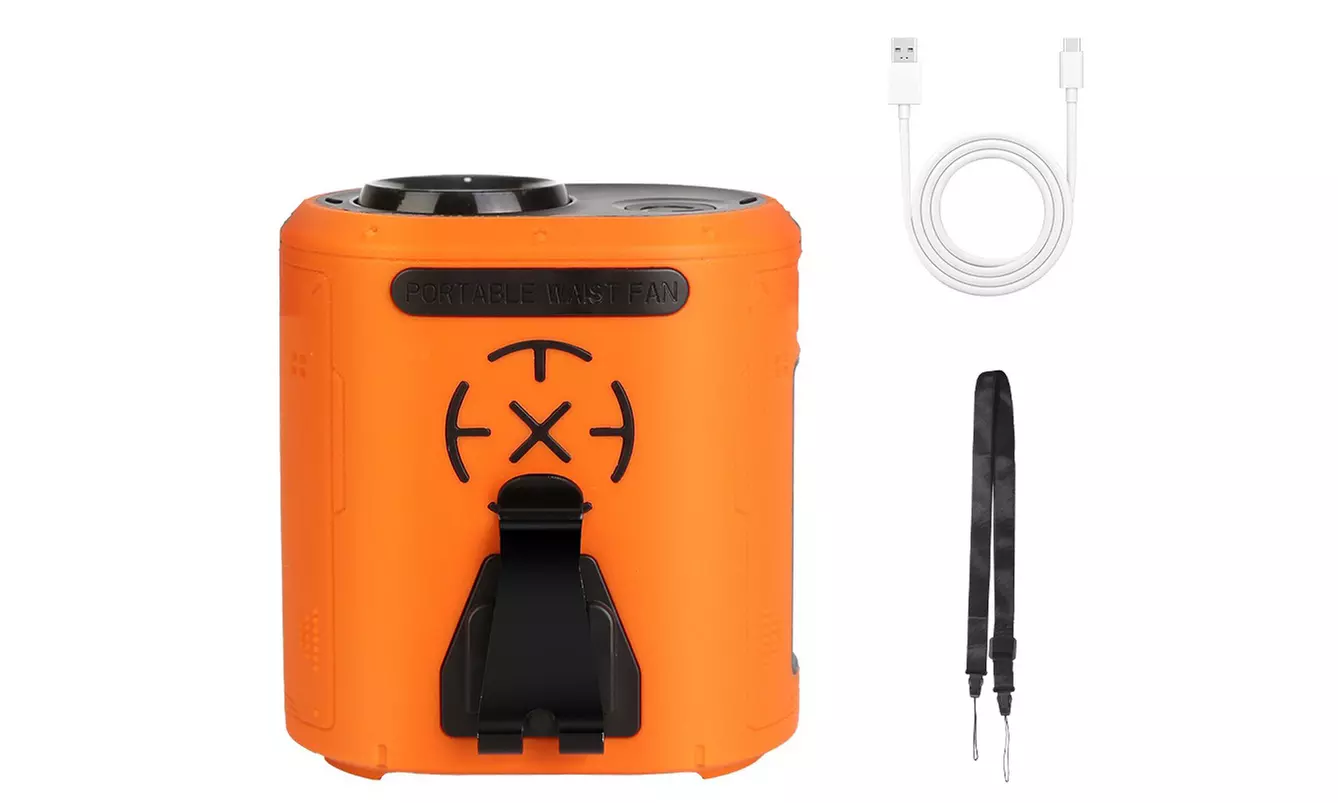 iMounTEK 5-in-1 Waist Clip Fan with 5 Speeds, Flashlight & 10000mAh Power Bank