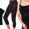Image 3: Completo Lotto da donna 3 pezzi con t-shirt, leggins capri e canotta