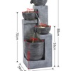 Image 18: Outdoor Multi-Tier Ceramic LED Fountain Water Feature