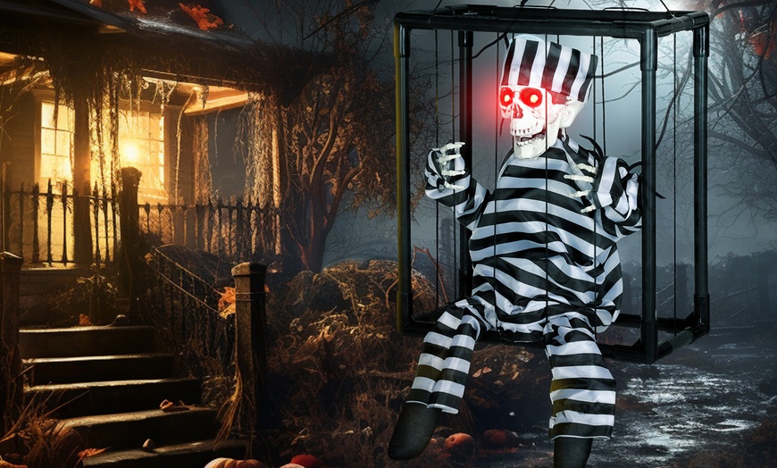 Image 4: Outsunny Voice-Activated Halloween Animatronics