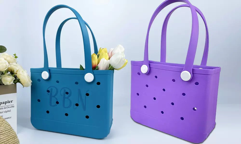 Get Mom beach-ready with these trendy, Waterproof Custom Beach Bags