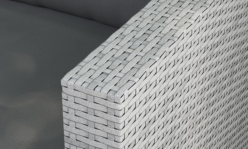 Image 5: Outsunny Rattan-Effect Sofa Set, with a Coffee Table