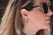 Sterling Silver 14k Gold Plated 3MM High Polished Hoop Earrings - Second Medium