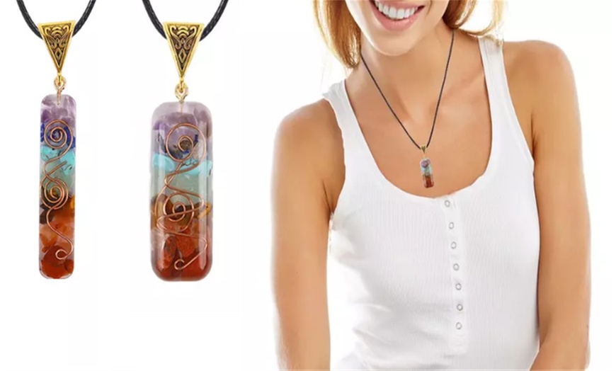 Image 1: Chakra Pendant Necklace