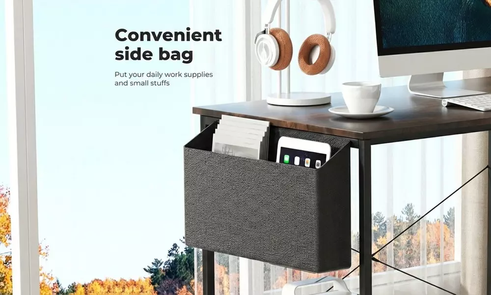 Levede Reversible L-Shaped Corner Desk with Shelving