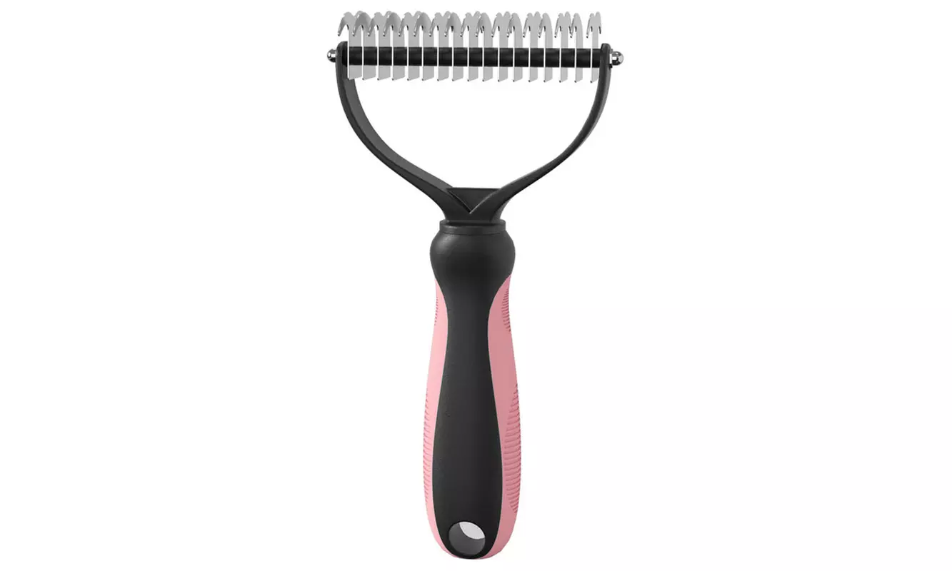 Pet Grooming Brush Double Sided Shedding Dematting Undercoat for Dogs Cats