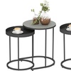 Image 2: HomCom Nesting Side Tables, Space-Saving Design