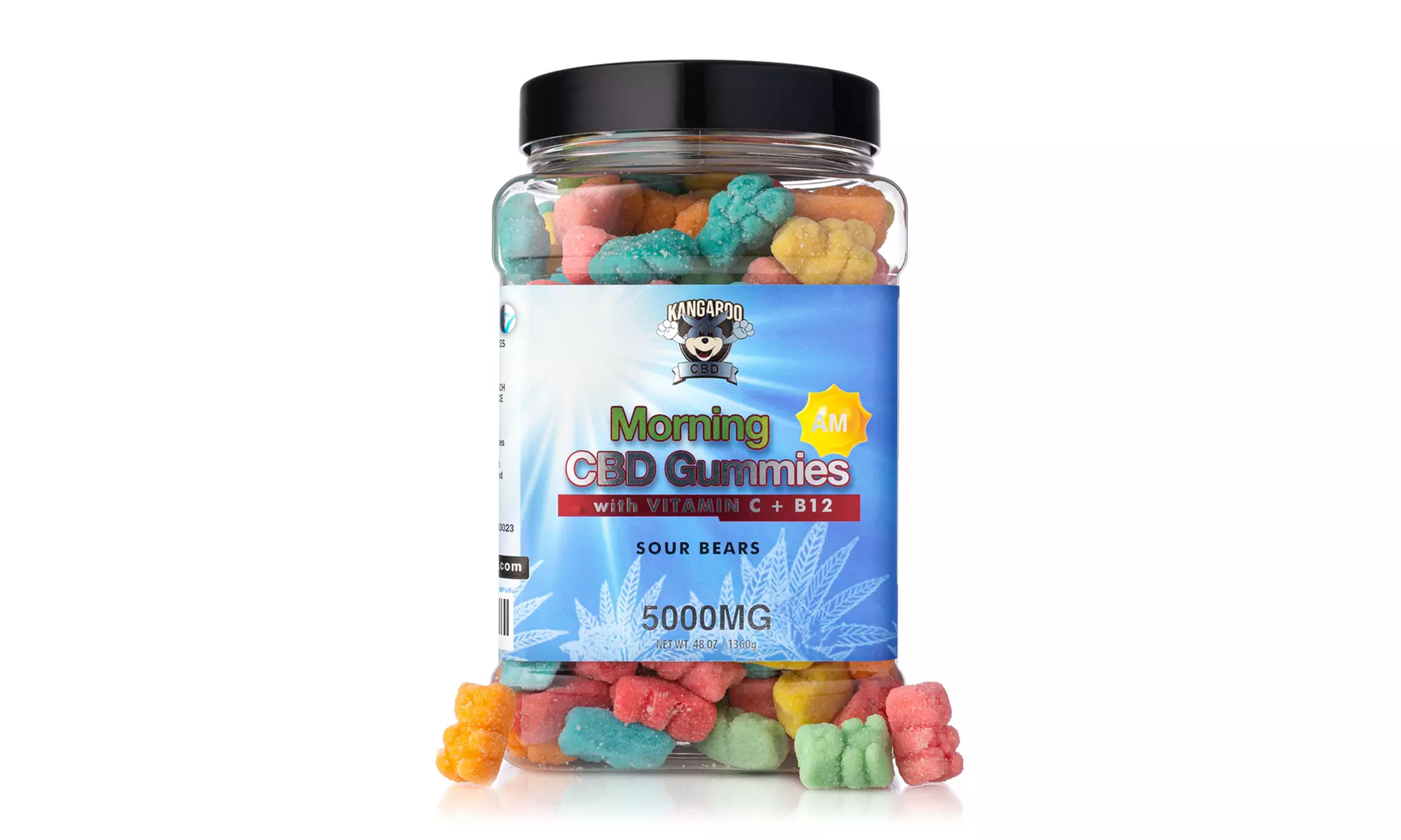 Extra Strength MEGA Size 5000MG Potent CBD Gummies from Kangaroo - 48oz