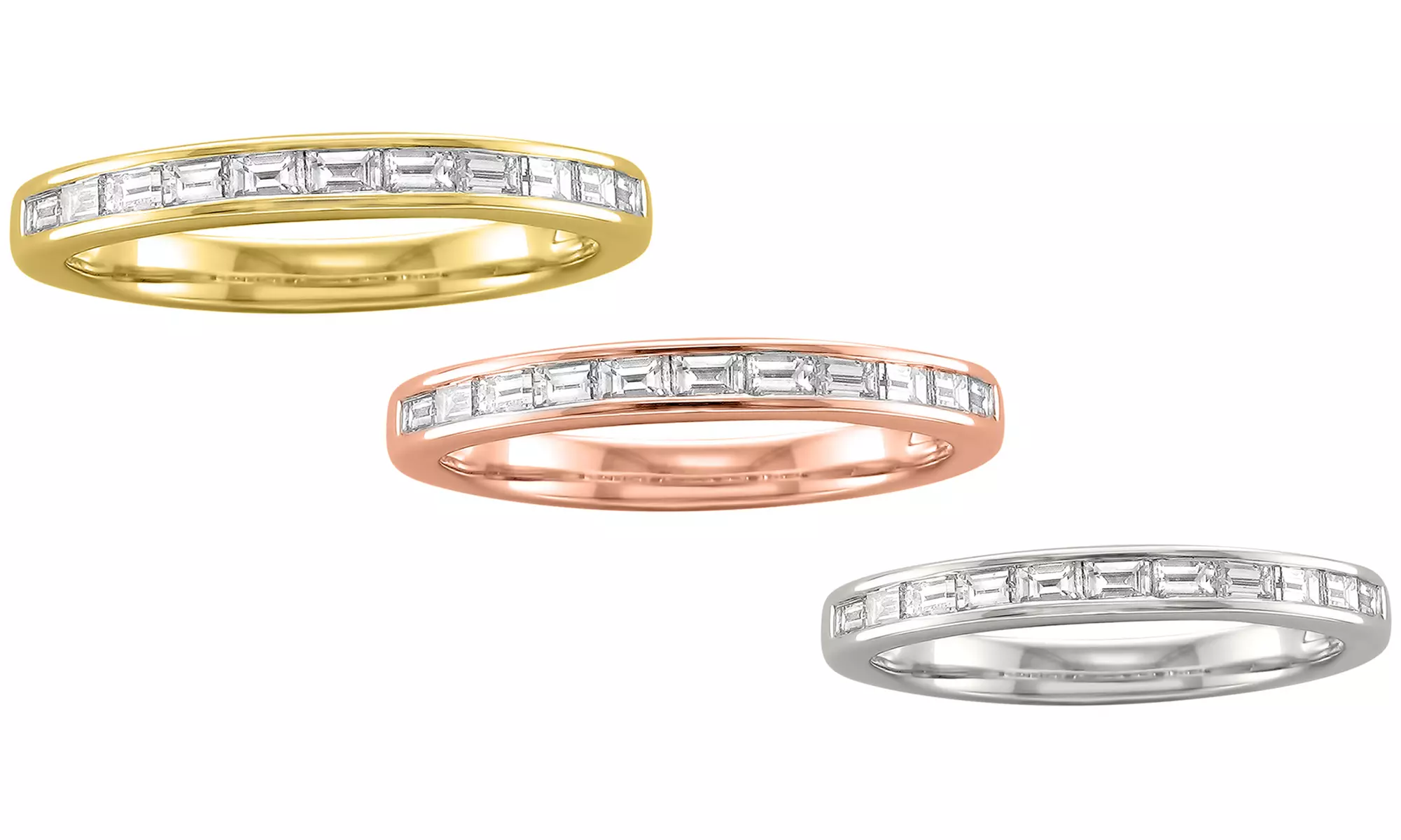 1/2 CTTW Baguette Diamond Bridal Wedding Band in 14K Gold by Eternal Brilliance - Primary Image
