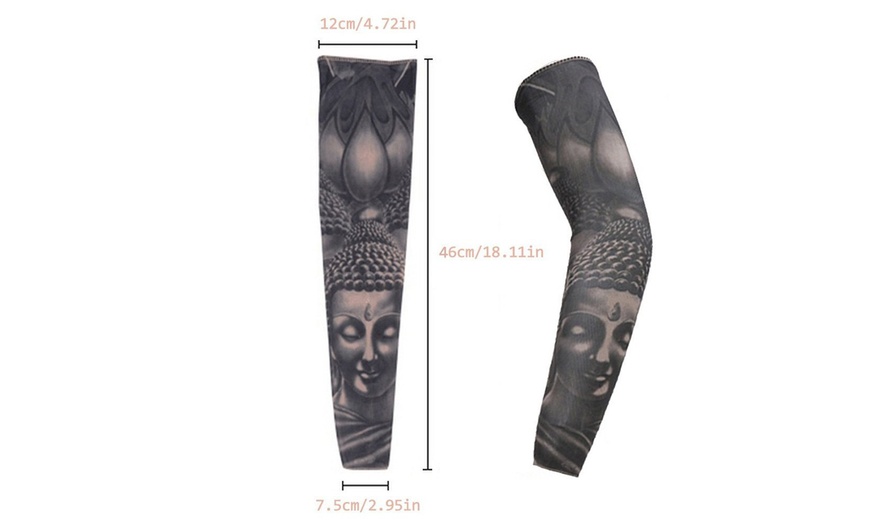 Image 7: Unisex Temporary Tattoo Sleeves - 6 Packs of Stylish, Realistic Designs
