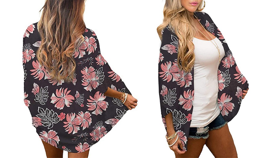 Image 3: Cardigan kimono in chiffon