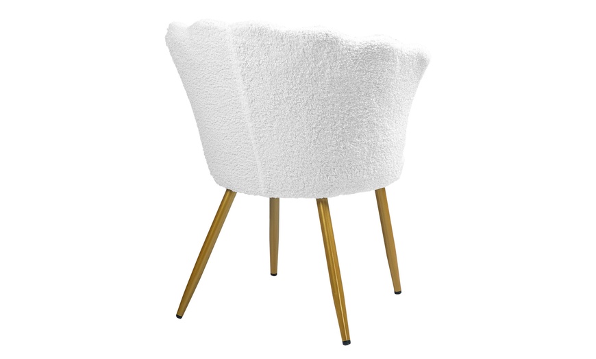 Image 60: Fluwelen schelp fauteuil