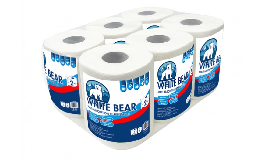 Image 7: Set van 6 rollen White Bear biologisch afbreekbare keukenrol 
