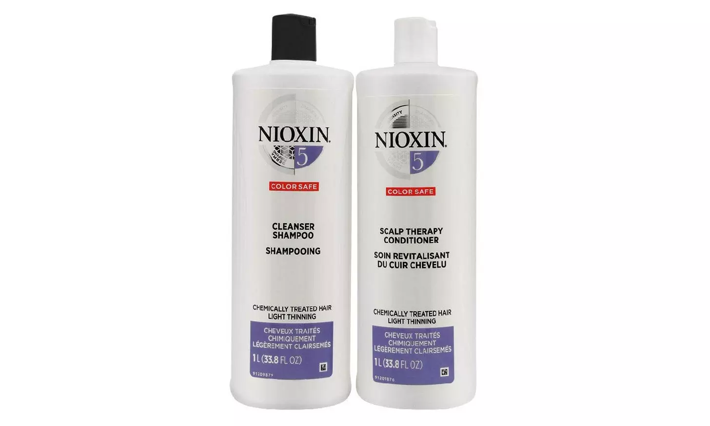 Nioxin Cleanser Shampoo and Scalp Therapy Conditioner Liter 33.8 oz Set Combo