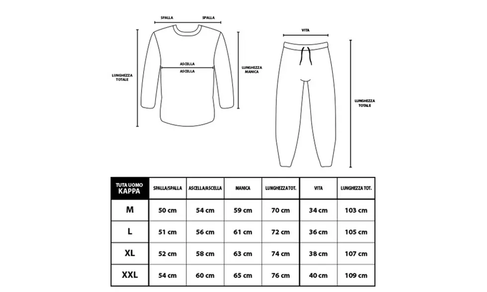 Kappa: Tuta pigiama homewear uomo