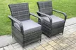 Rattan Effect Garden Furniture Dining Table And Chairs Set - Second Medium