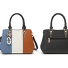 Image 24: Women's Color-block Fashion Tote and Top Handle Handbags