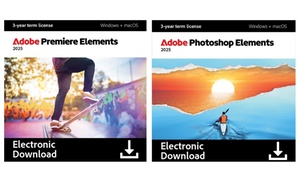 Adobe Photoshop Elements ou Premiere Elements 2025 pour Mac et Windows Adobe Photoshop Elements ou Premiere Elements 2025 pour Mac et Windows