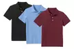 3-Pack Boy's Short Sleeve School Uniform Pique Polo Shirts (Sizes, 4-20) - Second Medium