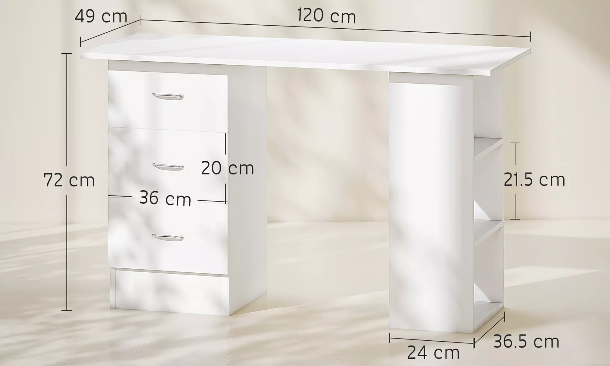 HomCom Computer Desk Table Workstation 120cm