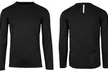 Men's Long Sleeve Moisture Wicking Crew Neck Tagless Performance Tee - Second Medium