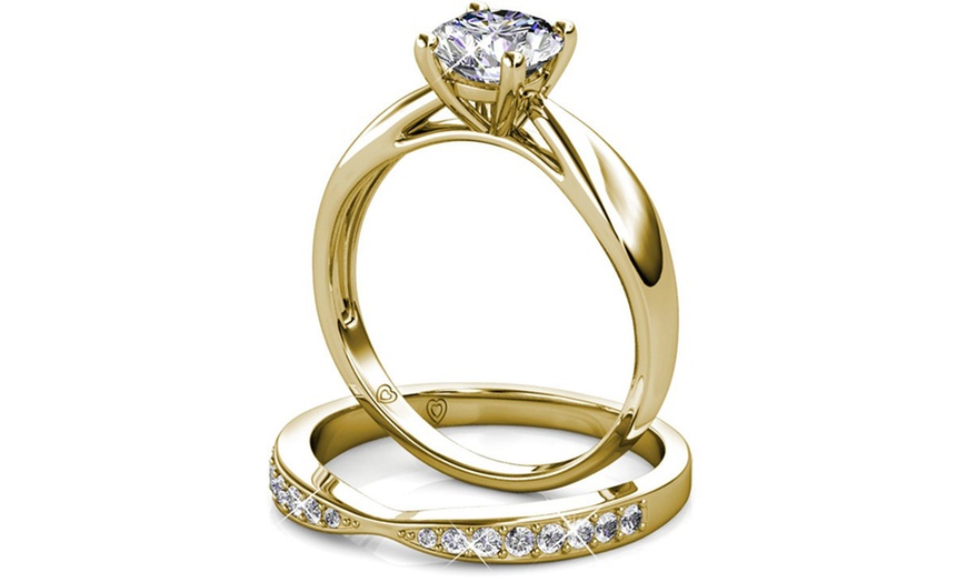 Image 7: Coppia di anelli con cristalli d'Austria Mycharms