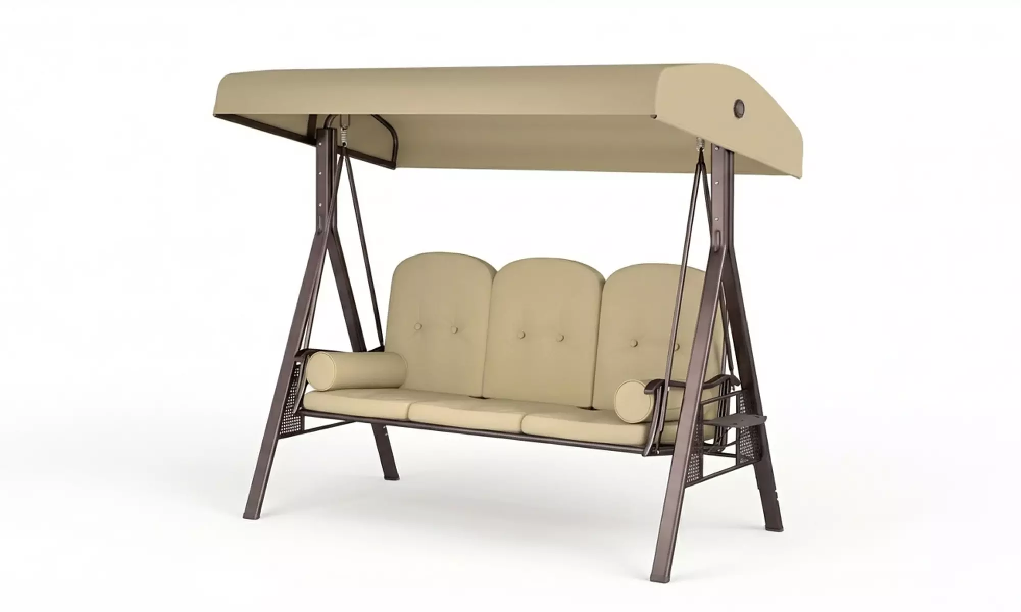 Outsunny 3-Seater Garden Swing Chair with Adjustable Canopy