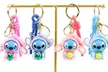 4-Pack Stitch Inspired Plush Keychain with Silicone Lanyard - Image 2