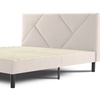 Image 5: Letto imbottito in tessuto con doghe in legno e vano contenitore