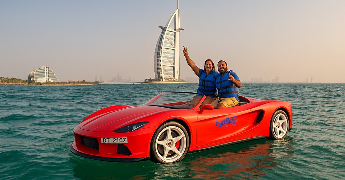 Thrilling Jet Car & Flyboard Adventures With Burj Al Arab Views Thrilling Jet Car & Flyboard Adventures With Burj Al Arab Views