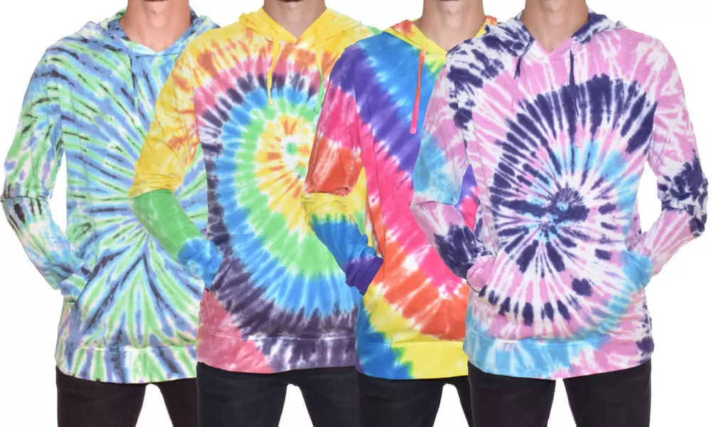 Men's Lightweight Slim-Fit Tie-Dye Hoodie by BlackJack - Primary Image