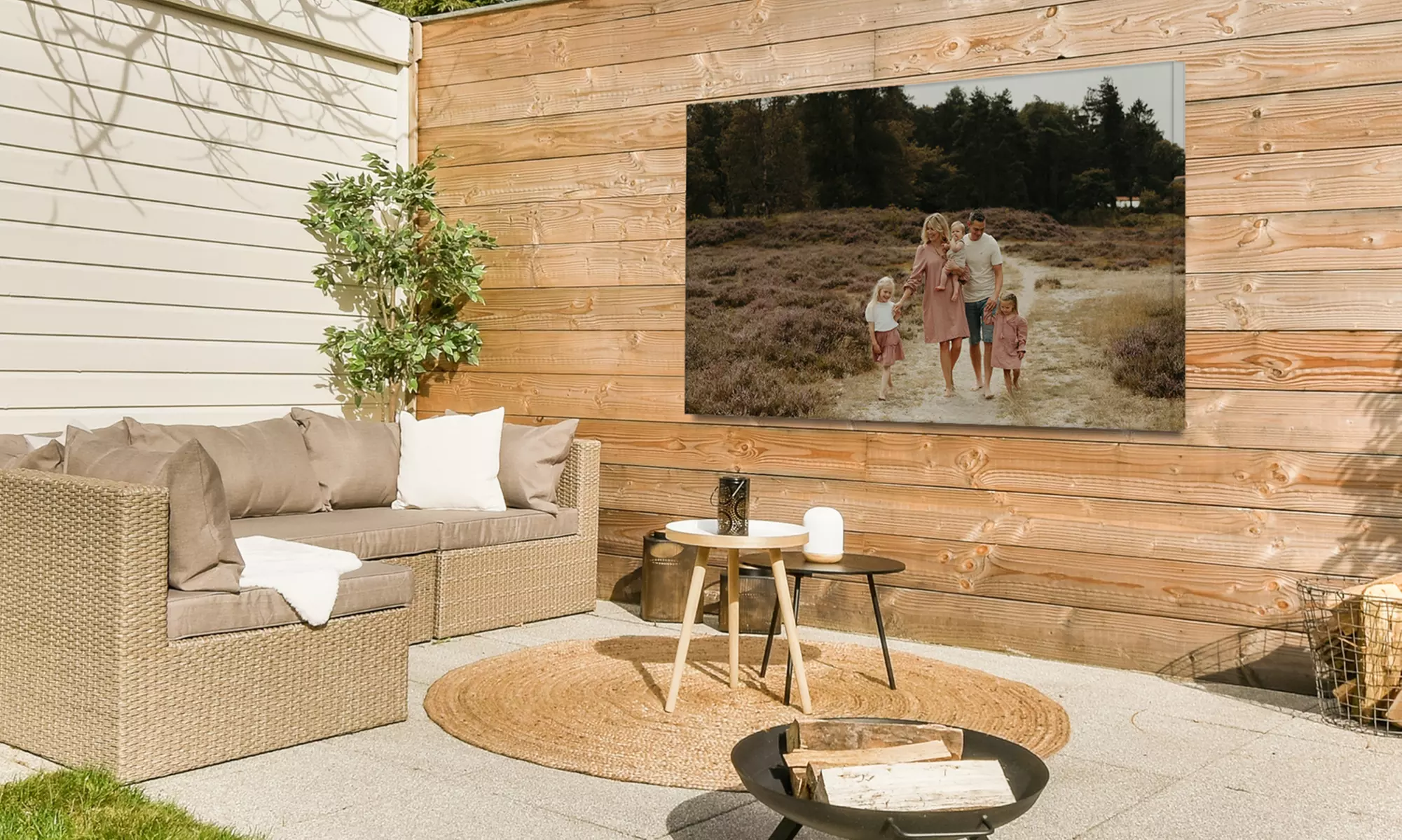 Personalisierbare Foto-Leinwand für den Außenbereich