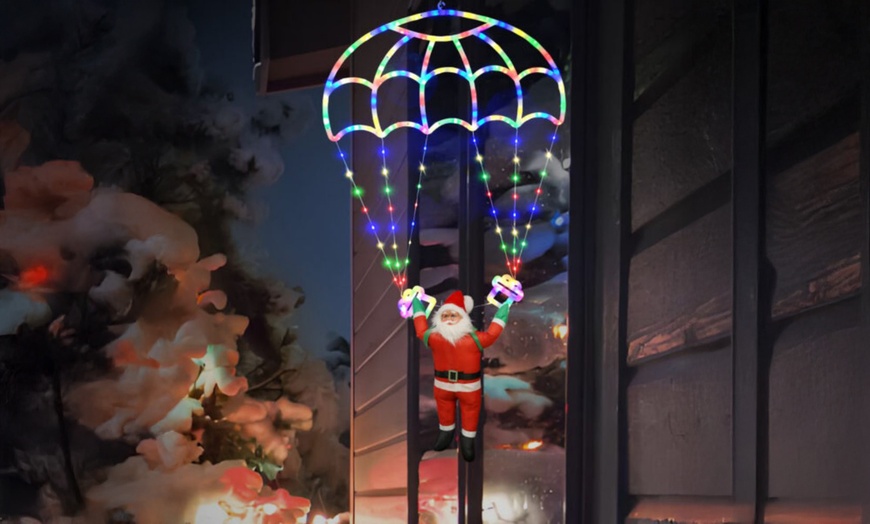 Image 3: Santa Claus Parachute Decorative Light String