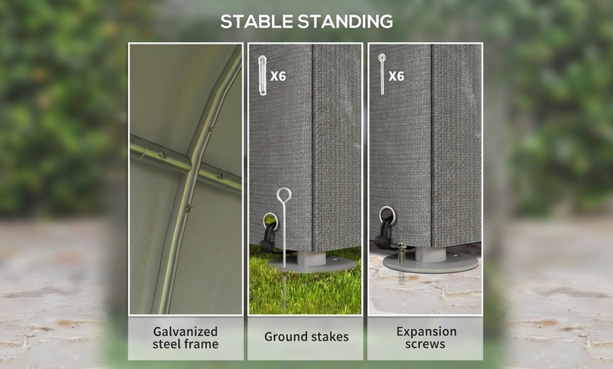 Image 5: Outsunny Portable Garden and Bike Storage Shed
