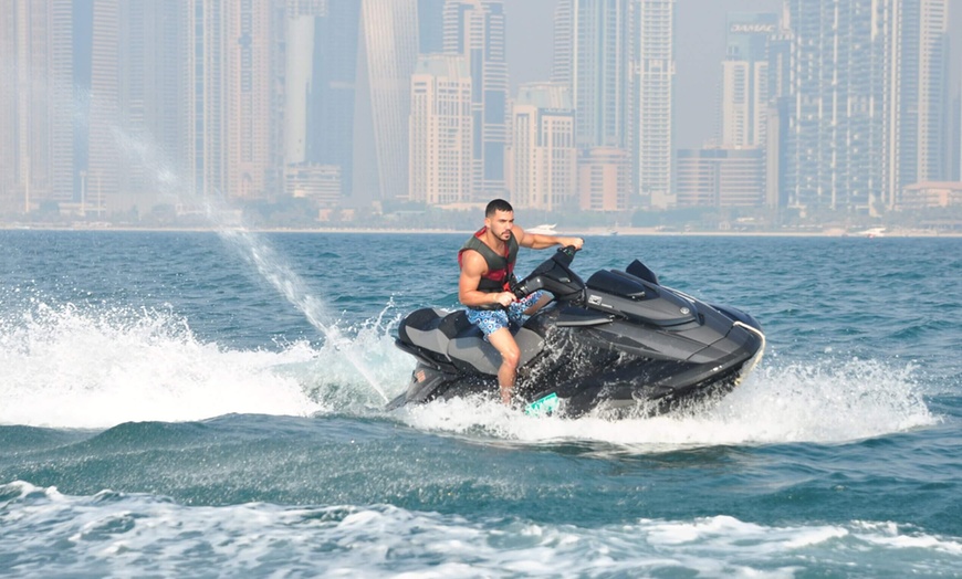 Image 1: Experience Thrilling 30-, 45-, or 60-Min Jet Ski Rides for Two Persons