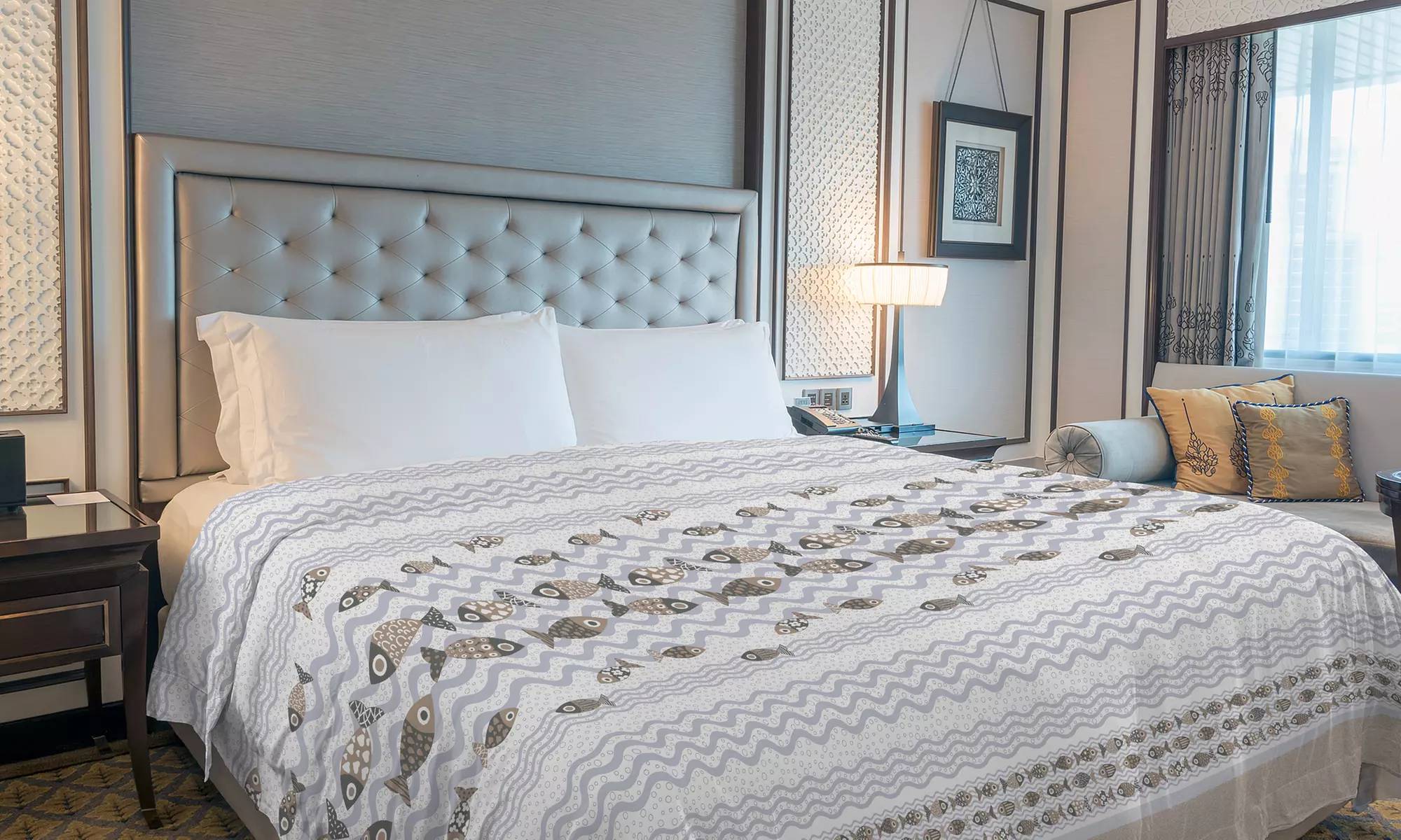 Copriletto primavera estate in cotone