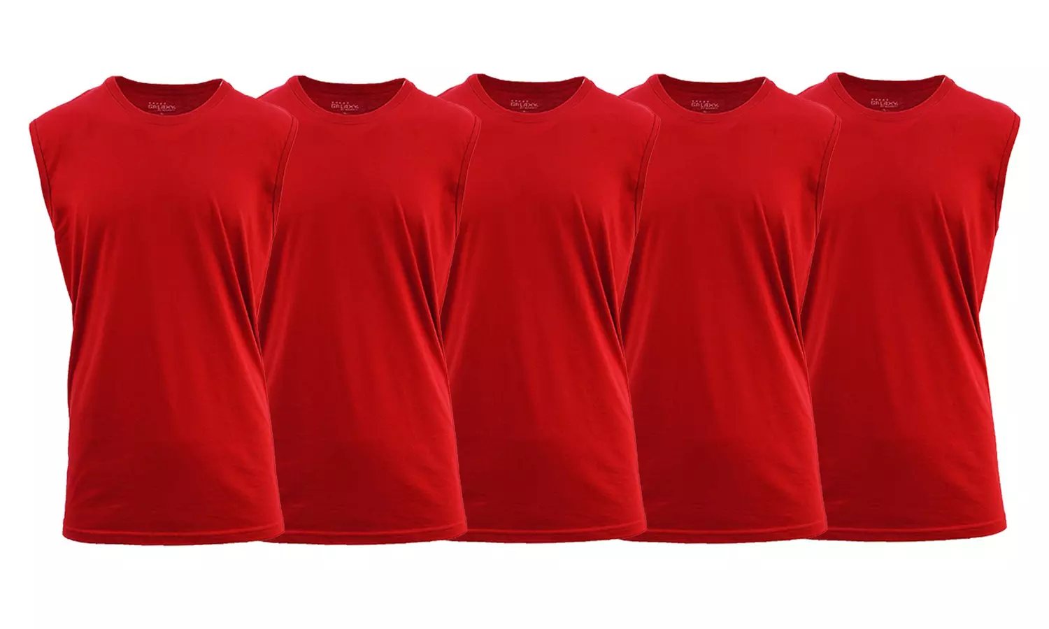 Men's 5-Pack Crew Neck Muscle Tank Tee (S-5XL)