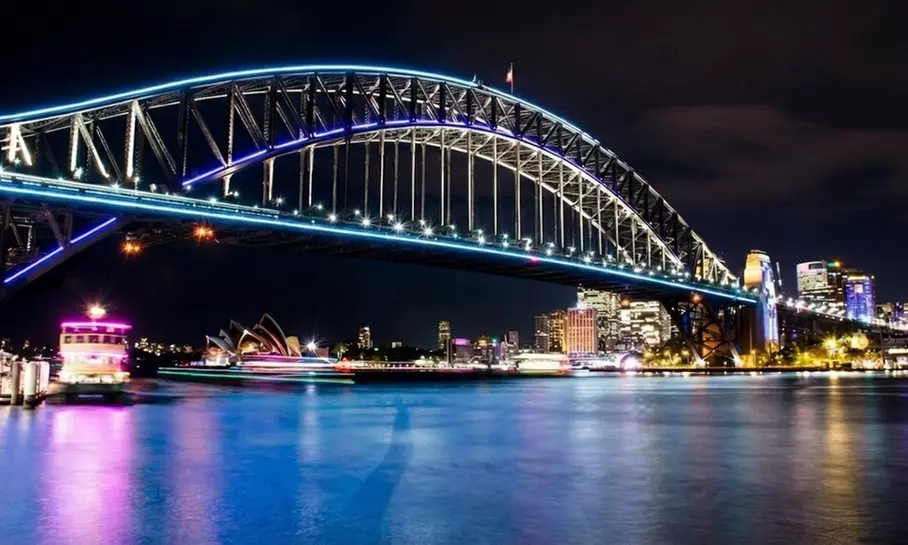 Vivid Harbour Nights: 90-Min Cruise w/Hot Finger Food for Adult Or Kid