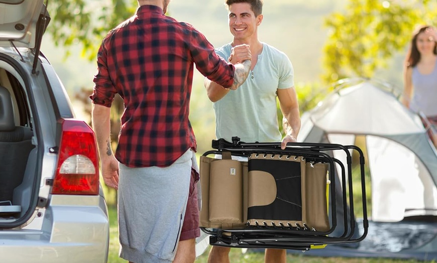 Image 5: Outsunny Zero Gravity Lounger Chairs (Set of 2)