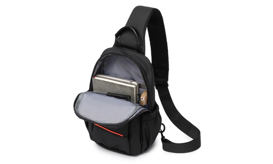 Image 5: Water-Resistant Lightweight Sling Chest Bag