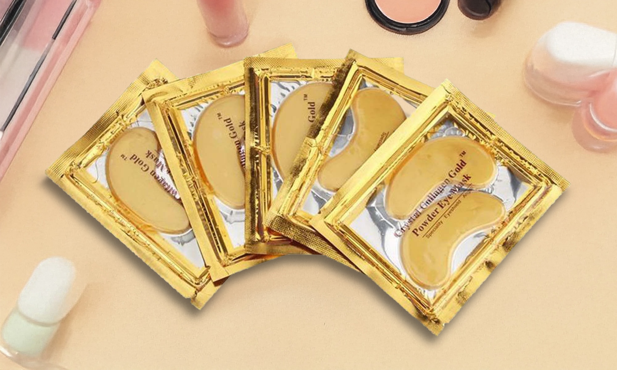 10X Pairs Anti Aging Dark Circle Collagen 24k Gold Eye Patches Pad