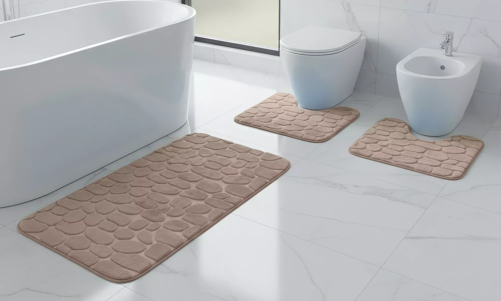 3er-Set Memory-Schaum-Badematten