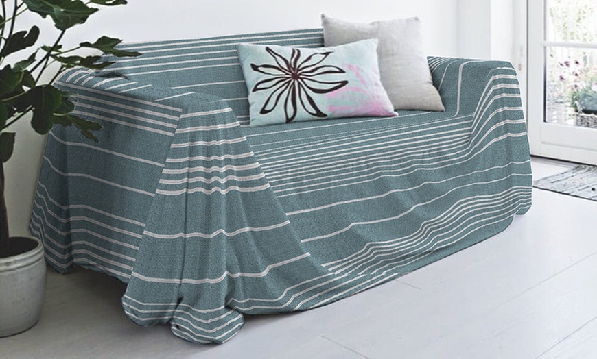 Image 50: Bankhoes en sprei van gerecycled katoen