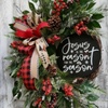 Image 1: Christmas Vine Wreath Decoration Hanging Ornament