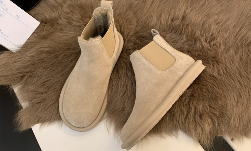 Image 6: Lined Warm Ankle Boots