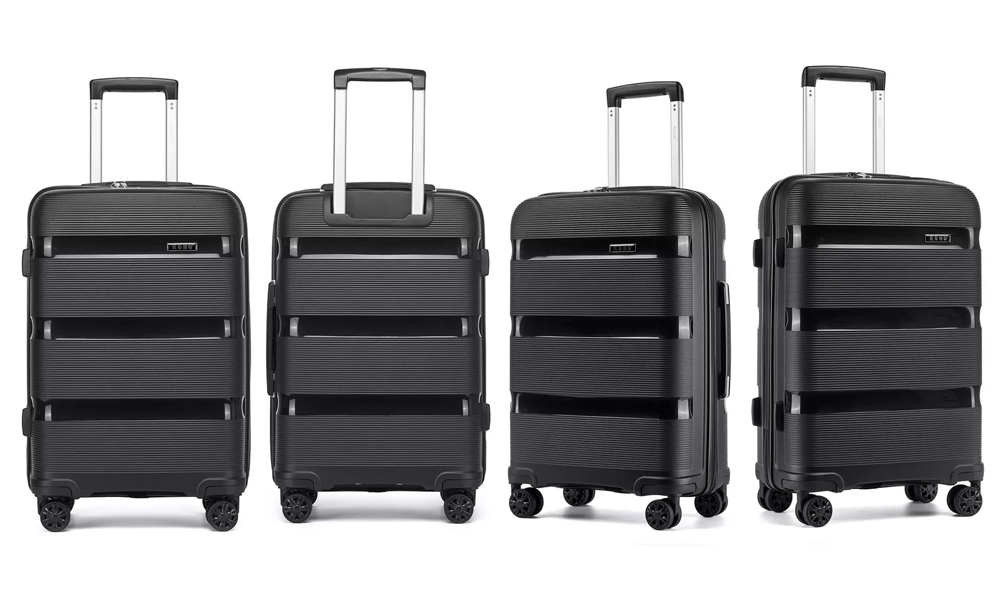 KONO Lightweight Hardshell Luggage 1 or 3-Piece with TSA Lock