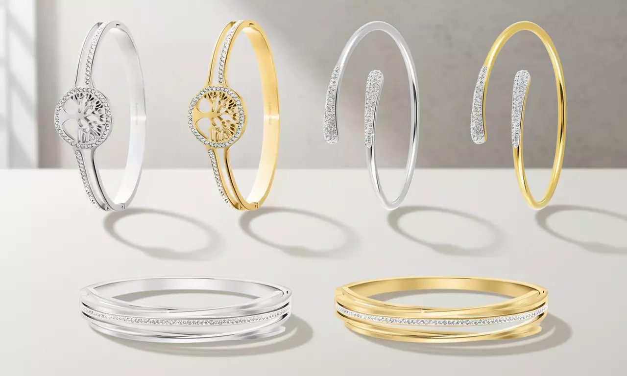 Bracelet SC Crystal Paris en acier inoxydable avec cristaux scintillants au choix - Primary Image